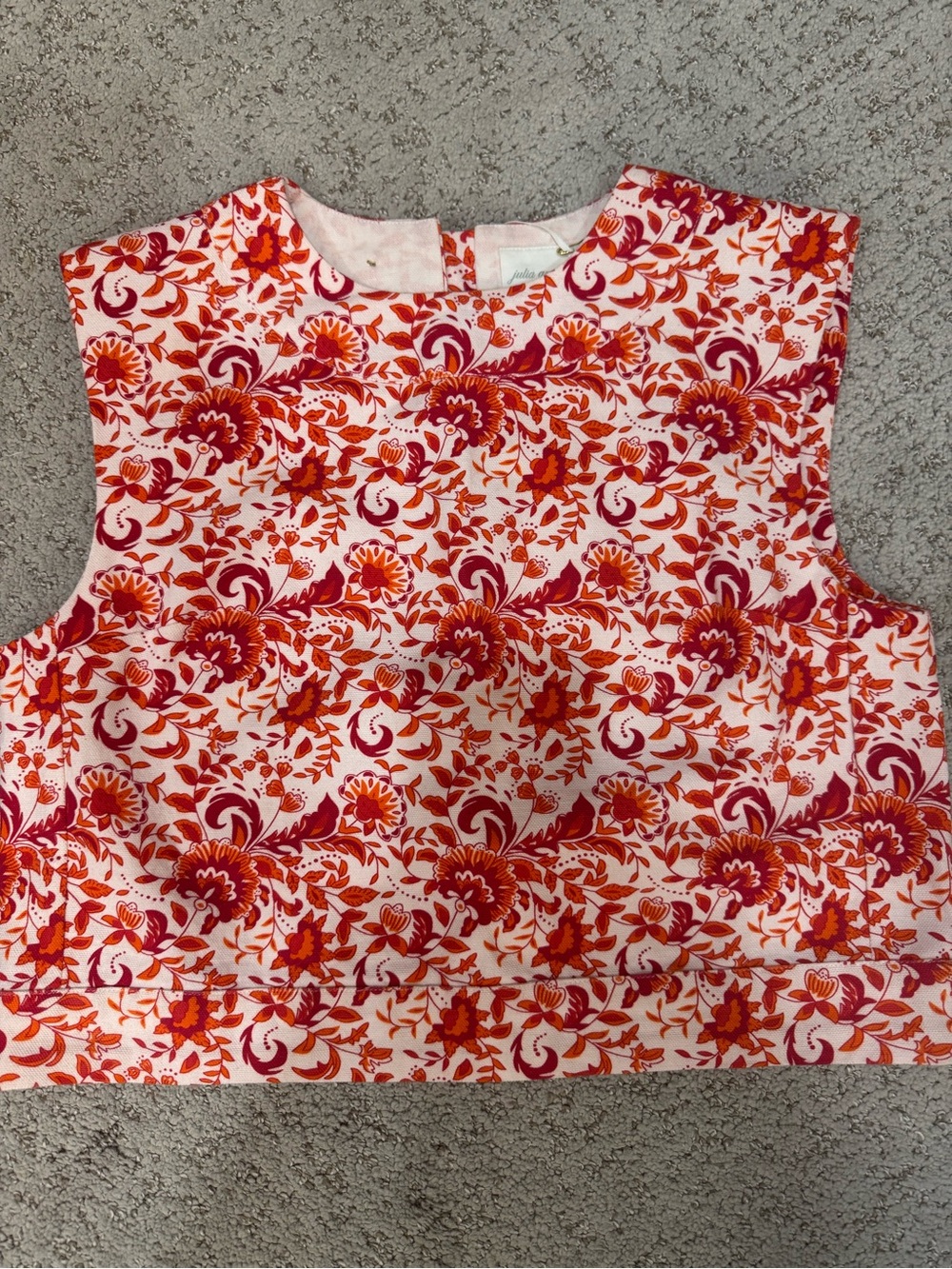 Julia Amory Floral Sleeveless Top - Red & Orange new with tags